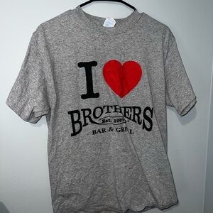 Gildan Gray 'I Love Brothers' Short Sleeve Tee